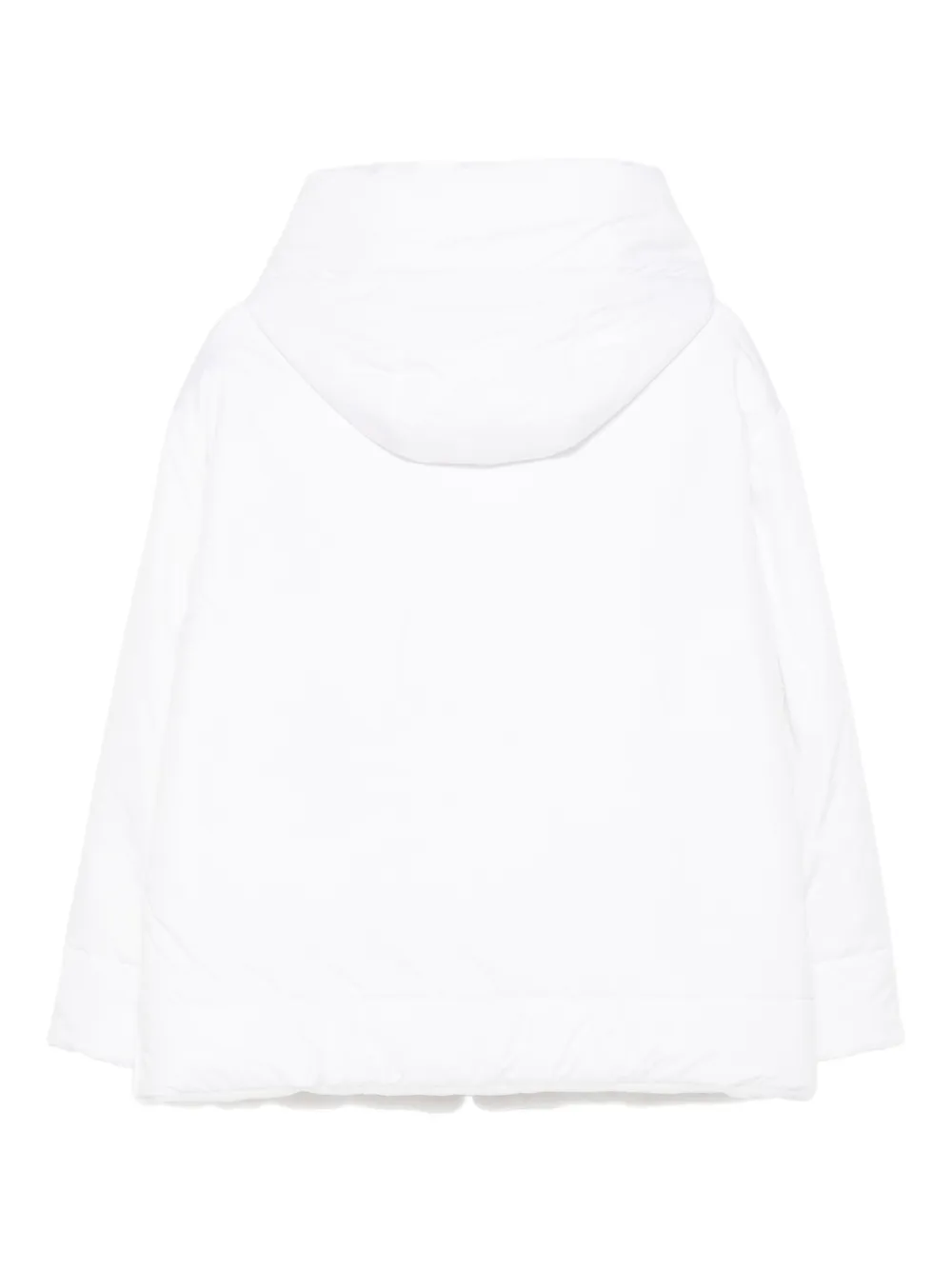 Liska Hooded Zip-front Coat In White