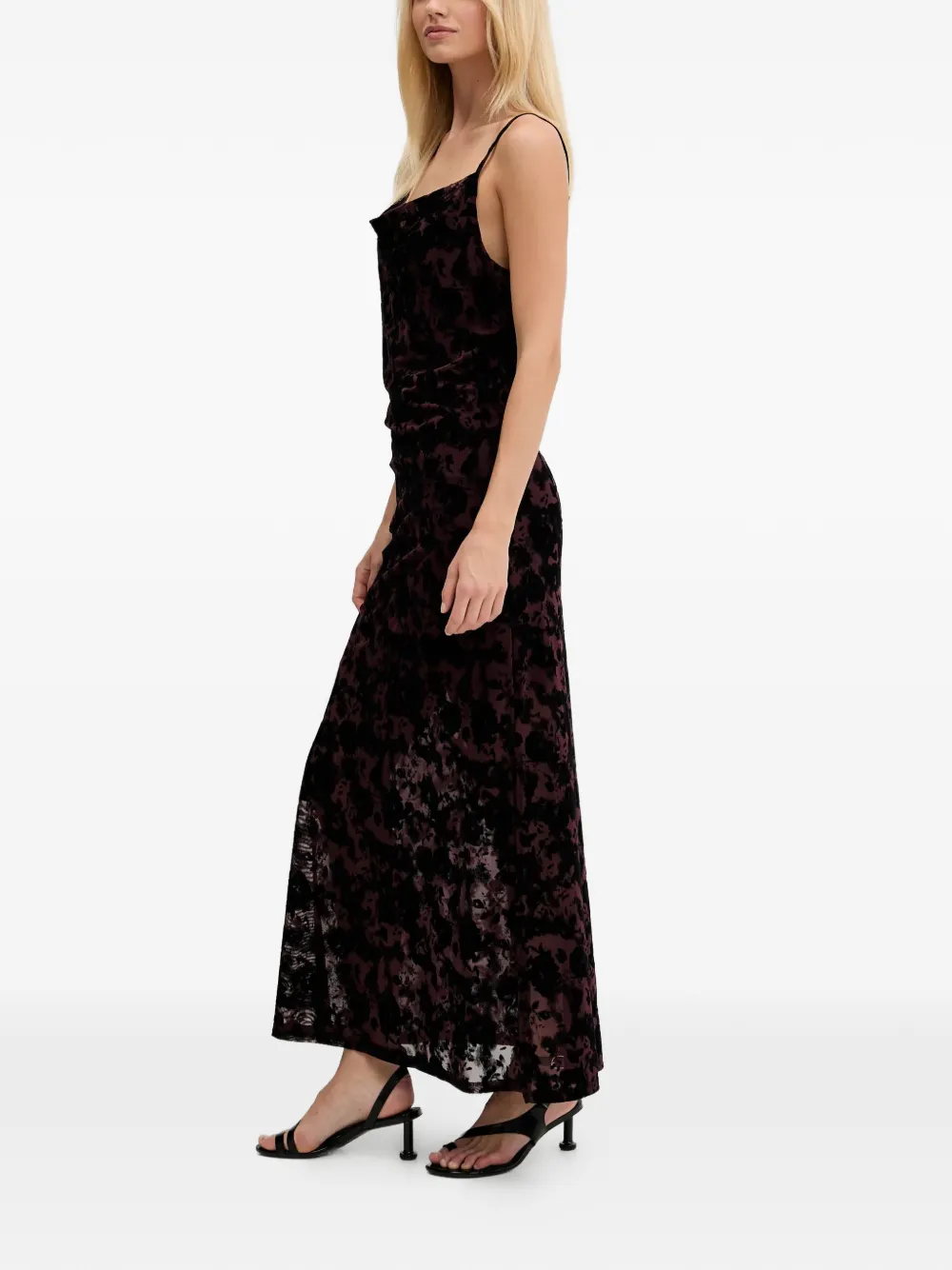 Gestuz Maxi-jurk met bloemenprint Zwart