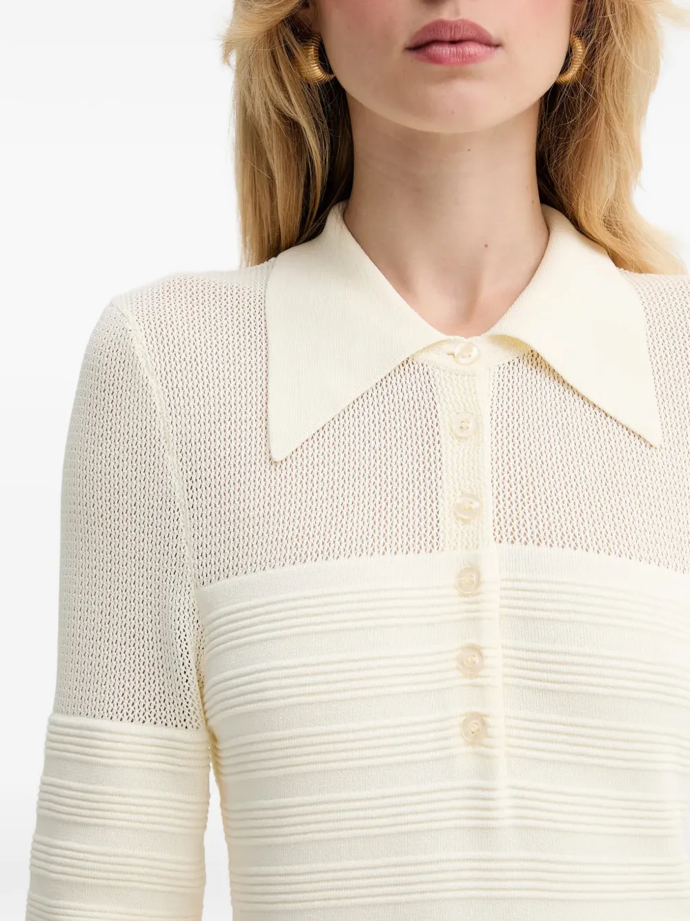 Gestuz Mini-jurk met polokraag Beige