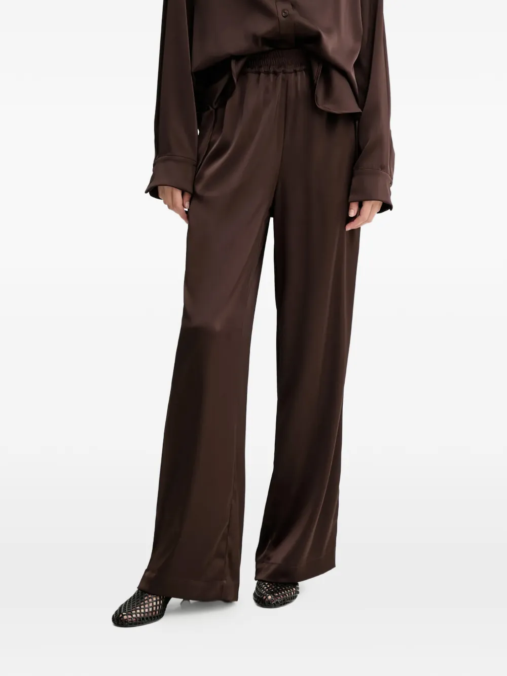 Gestuz Pantaloni con vita elasticizzata - Marrone