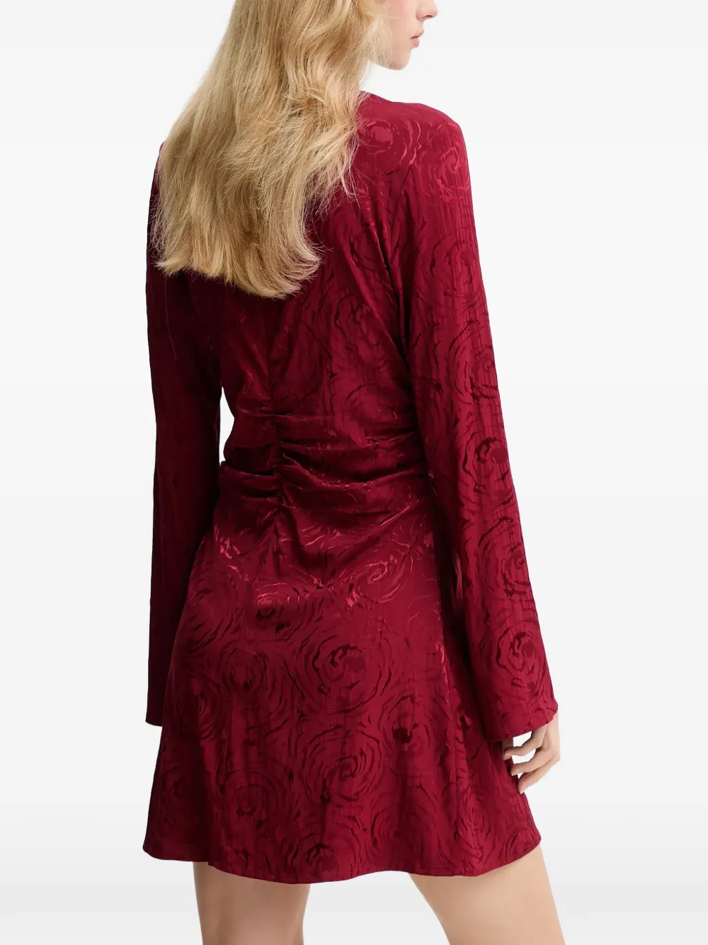 Gestuz Roses mini-jurk met gesmockt detail Rood