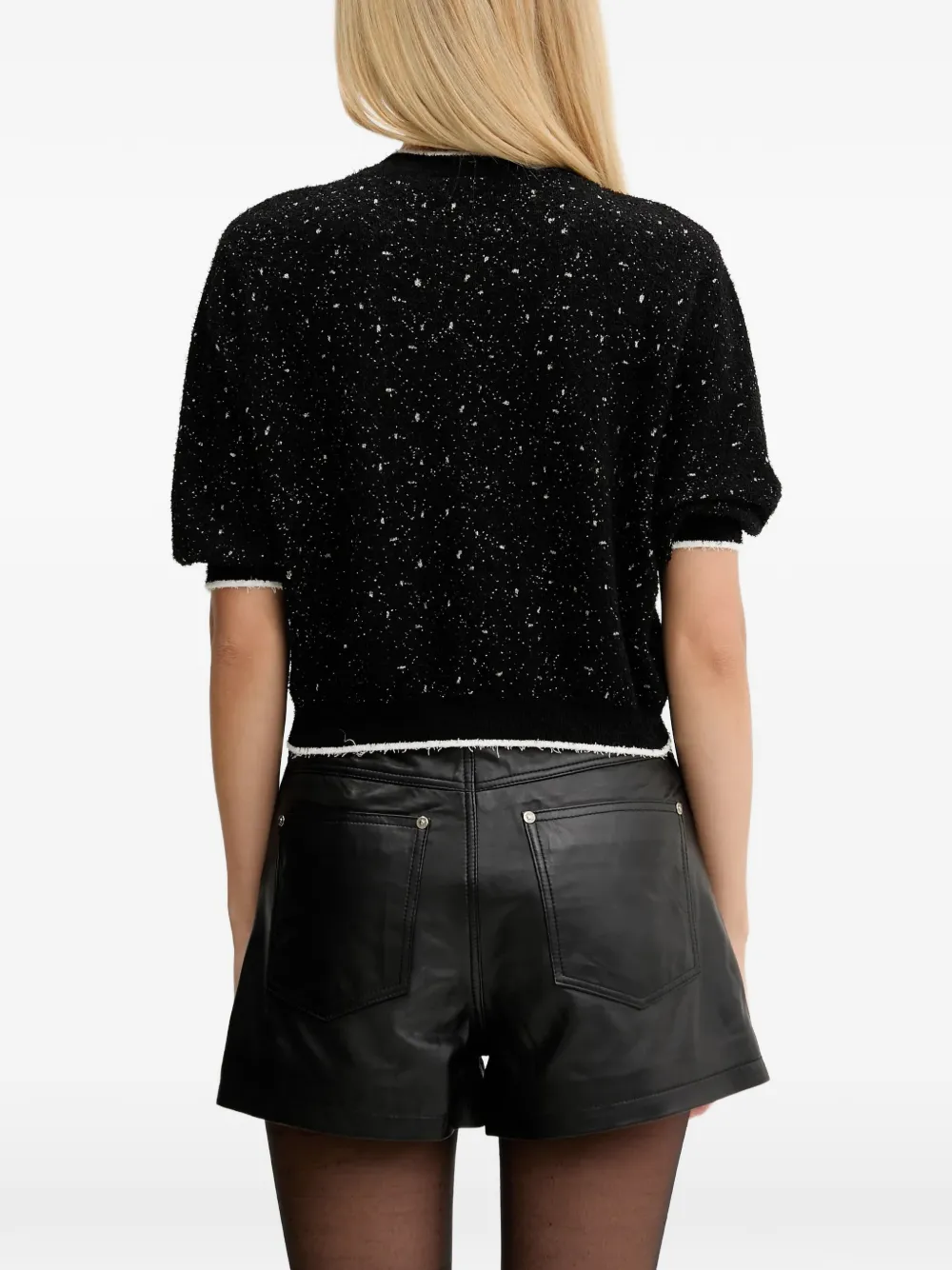 Gestuz Vest verfraaid met studs Zwart