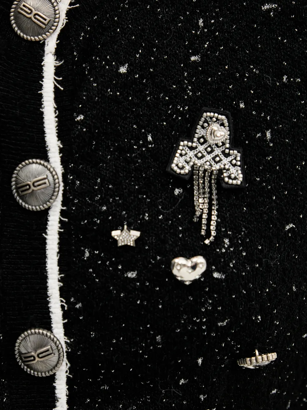 Gestuz Vest verfraaid met studs Zwart