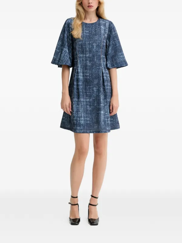 Gestuz flared-sleeve Mini Dress | Blue