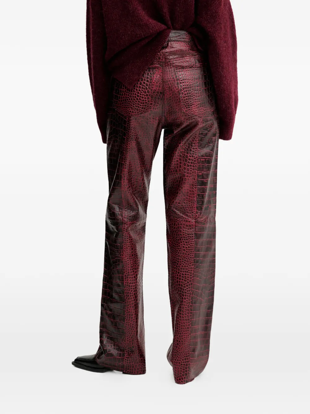 Crocodile-Effect Trousers