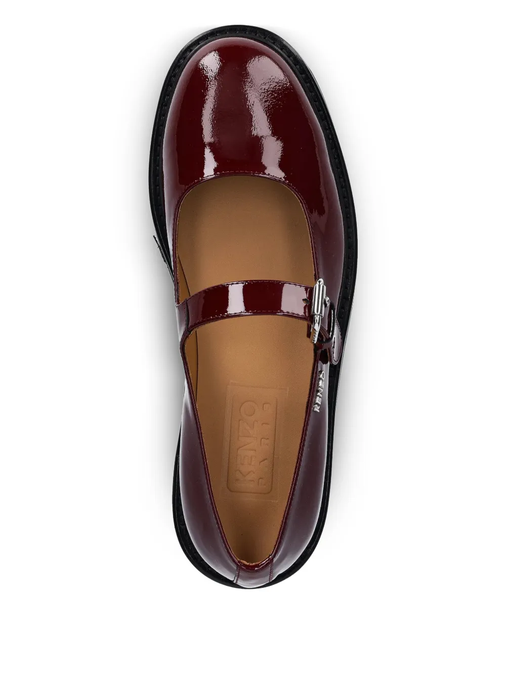 Kenzo Meari leren ballerina's met gespbandje Rood