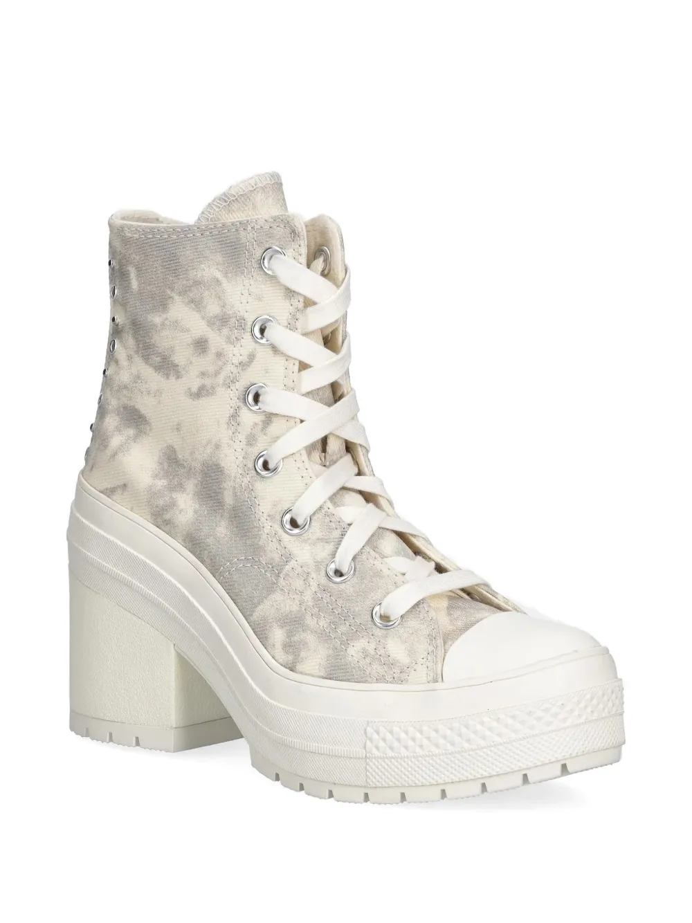 Converse Sneakers met tie-dye print en studs Beige