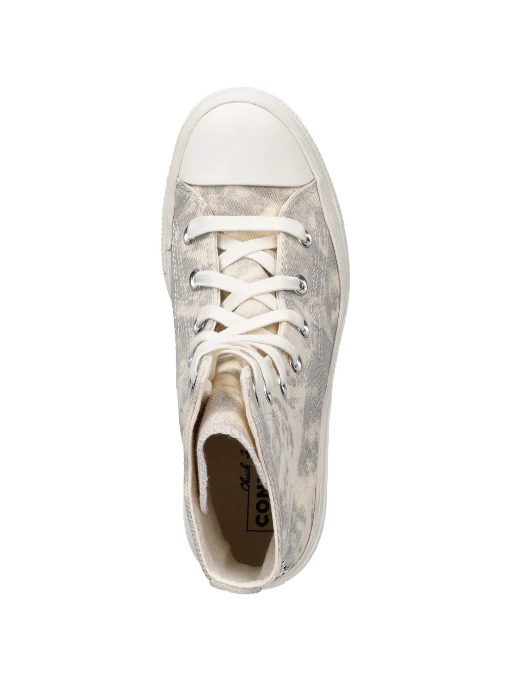 Converse Sneakers met tie-dye print en studs Beige
