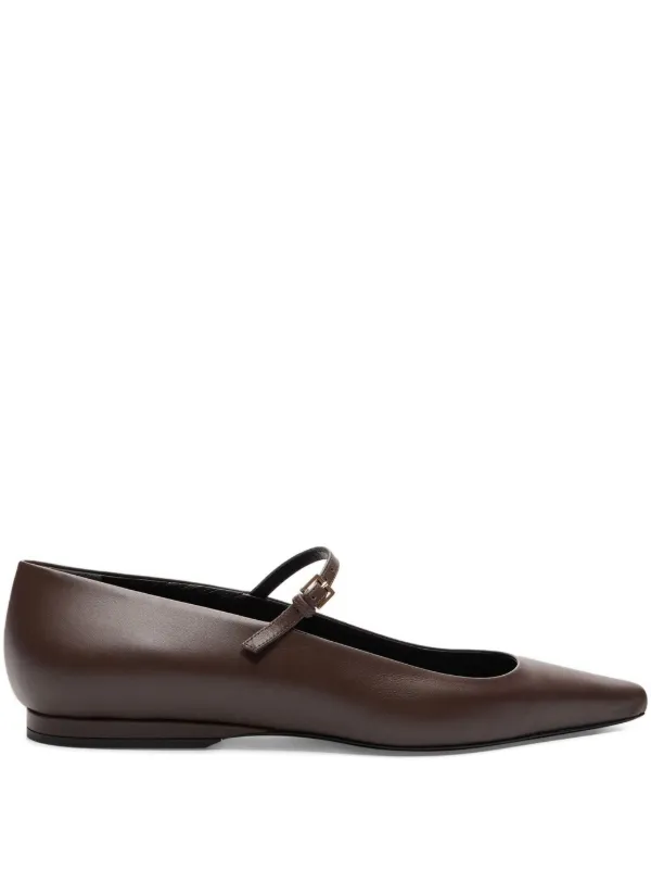 LouLou De Saison Alice pointed-toe Ballet Flats Brown