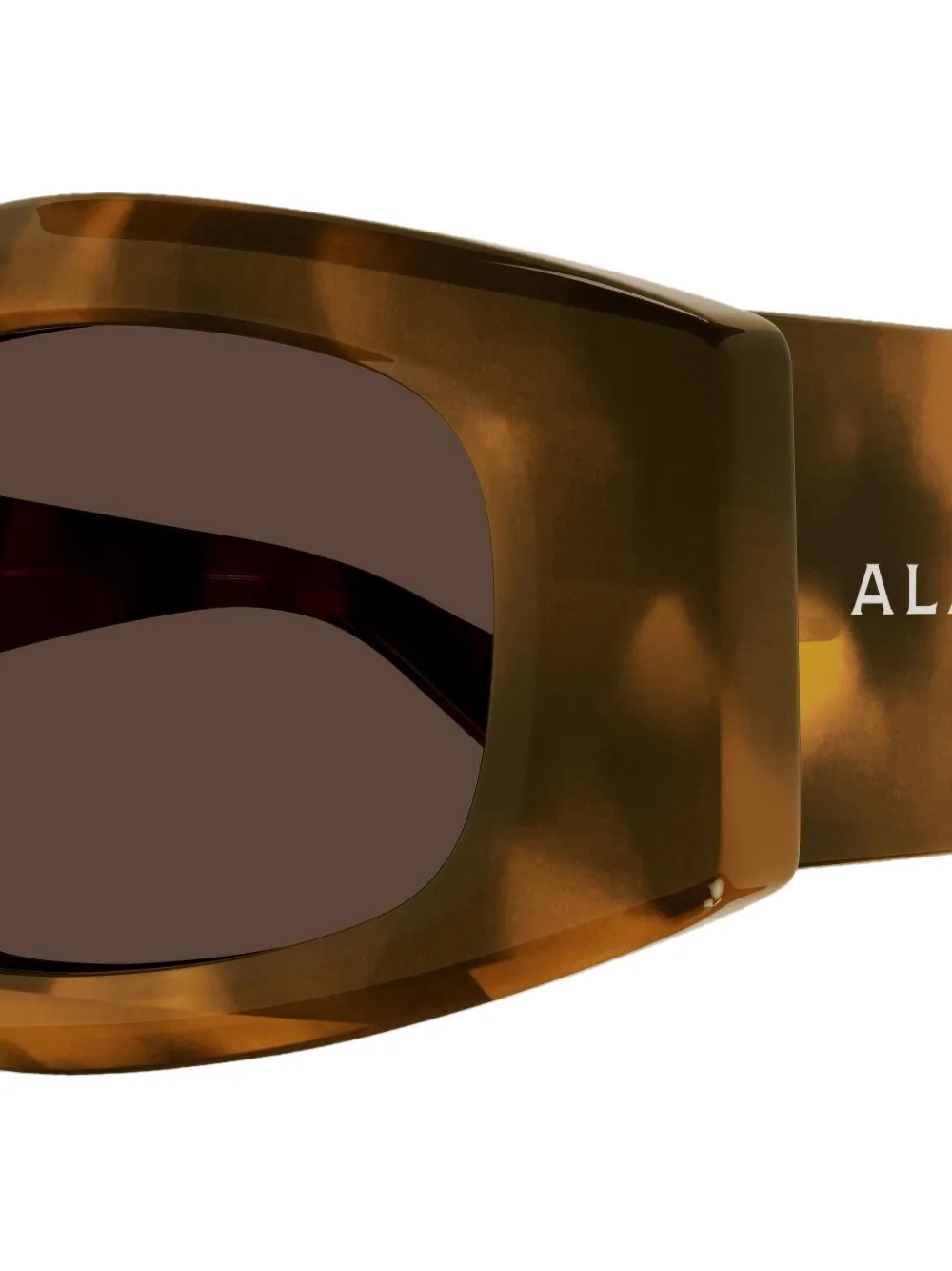 Alaia Eyewear Zonnebril met geometrisch montuur Bruin