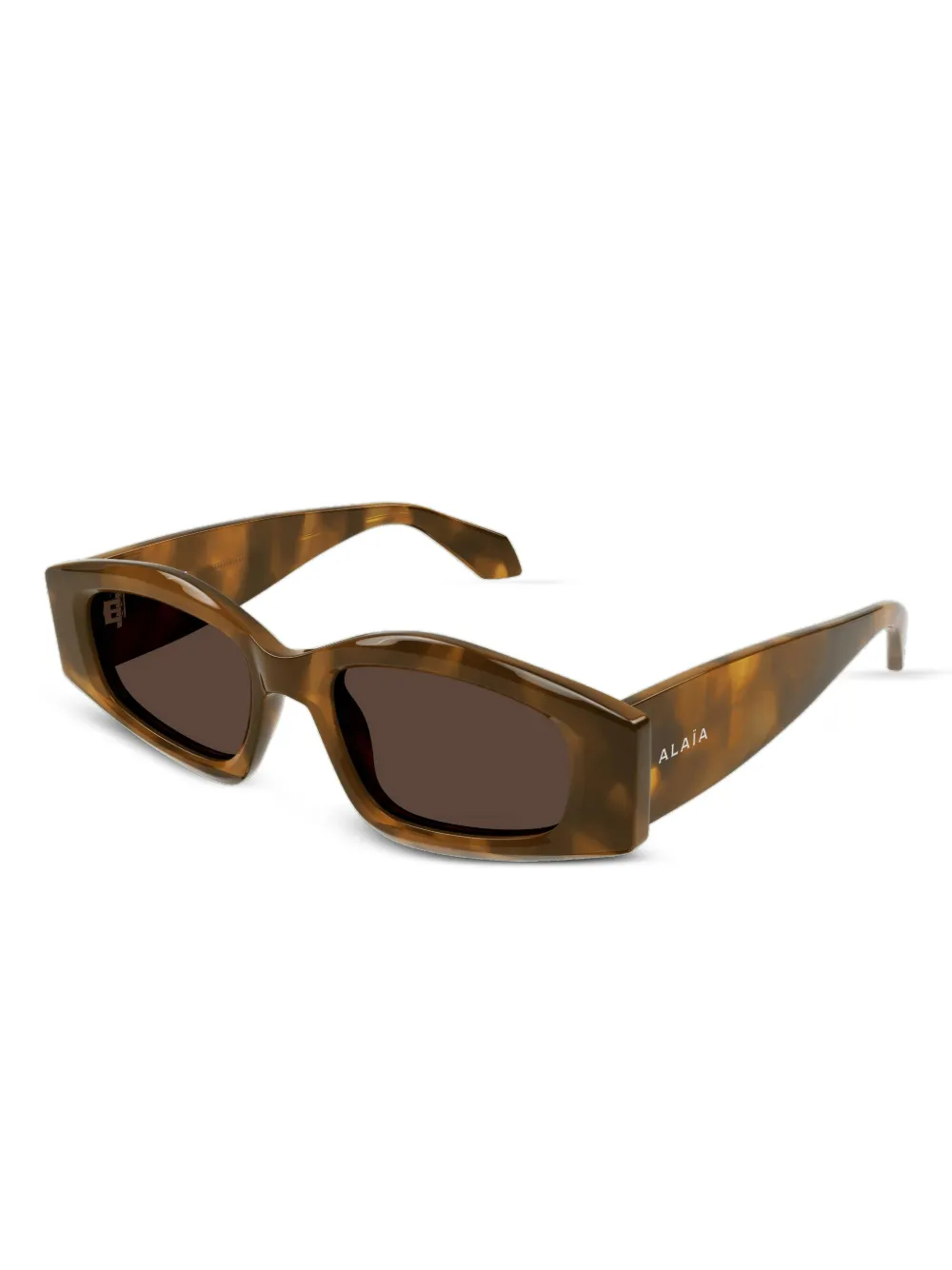 Alaia Eyewear Zonnebril met geometrisch montuur Bruin