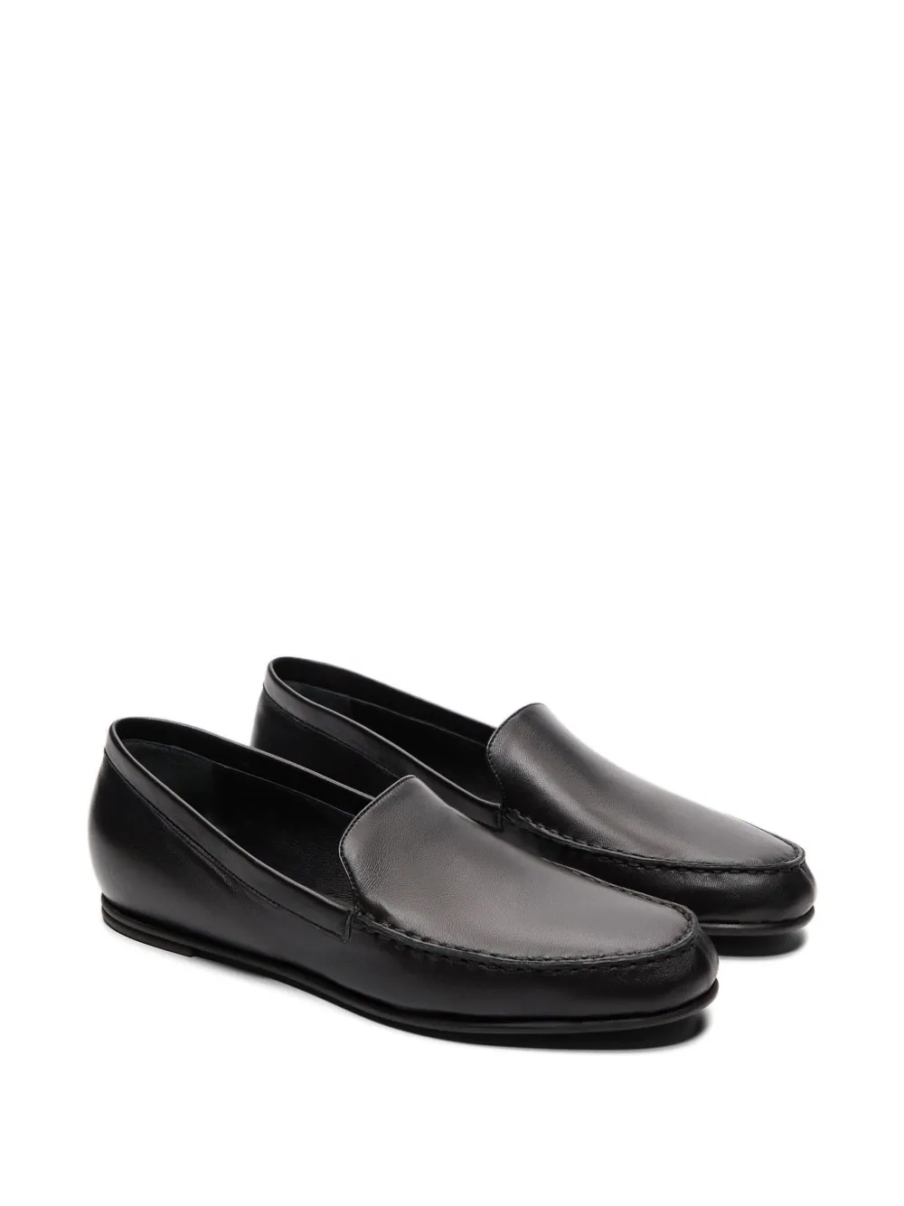 LouLou de Saison Boros nappa leather loafers - Zwart
