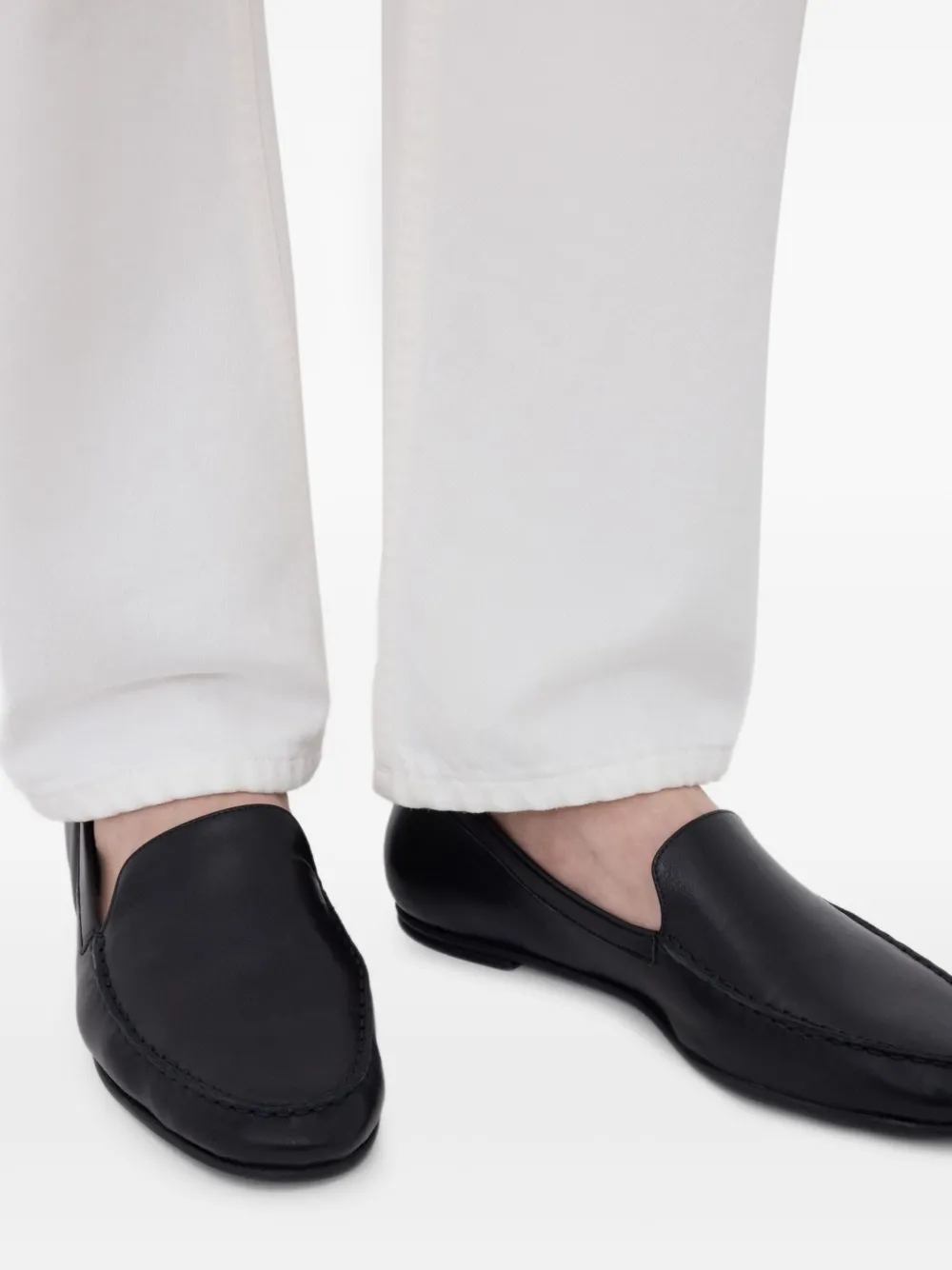 LouLou de Saison Boros nappa leather loafers Black