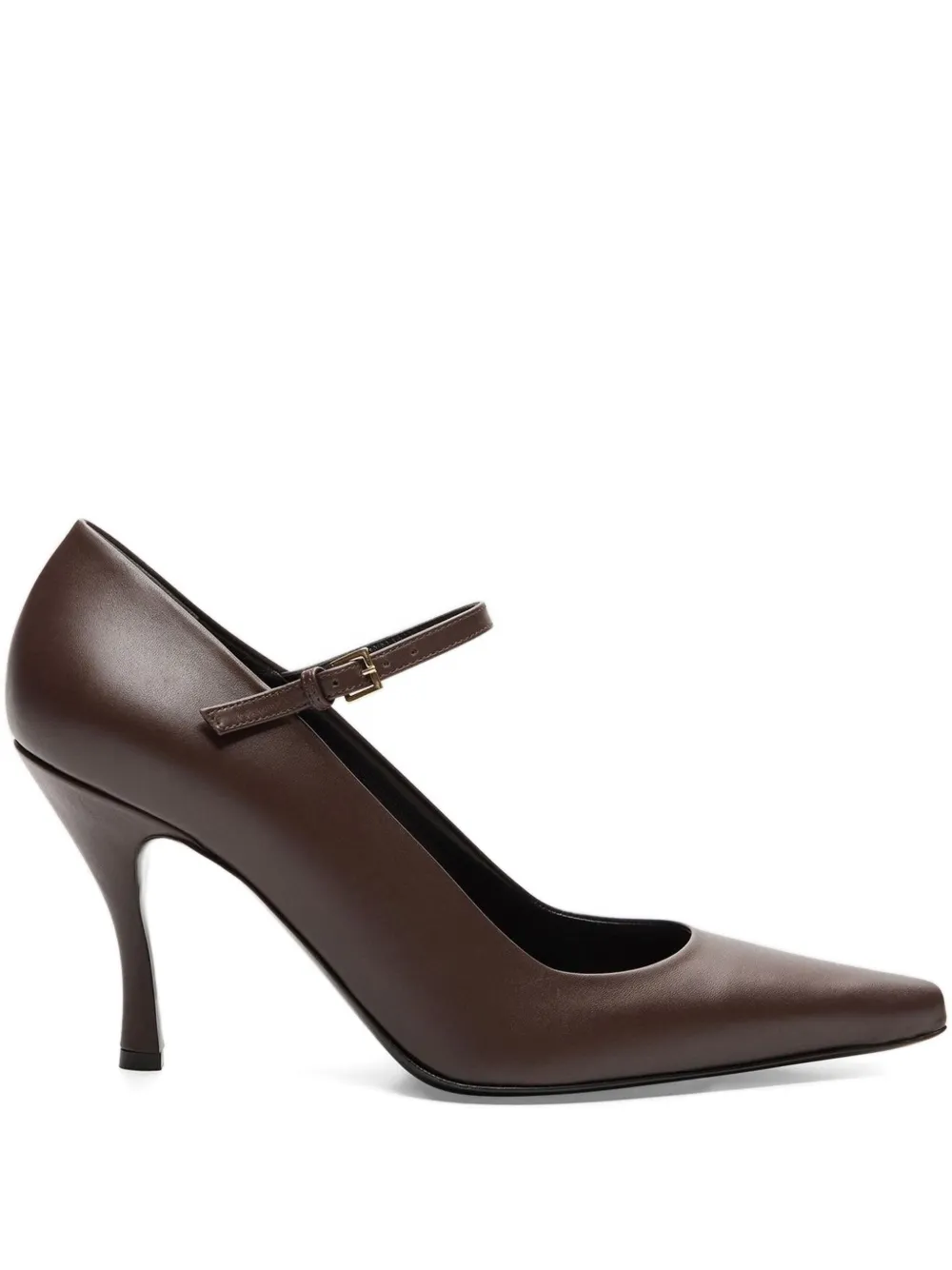 LouLou de Saison 85mm Carey leather pumps Brown