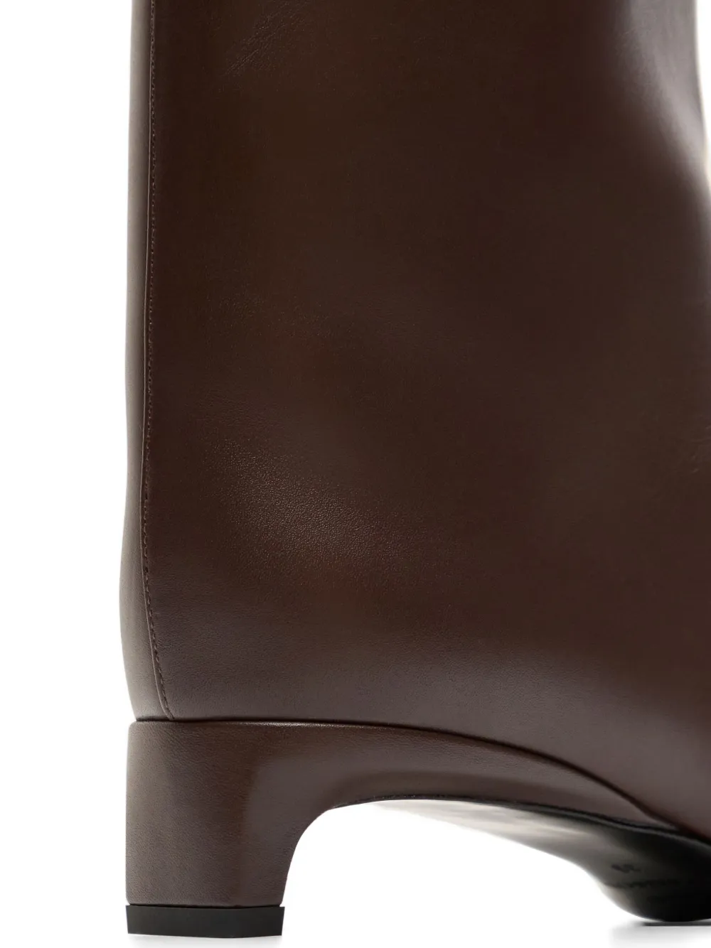 Loulou De Saison 35mm Celine Lds Leather Pointed-toe Ankle Boots In Brown