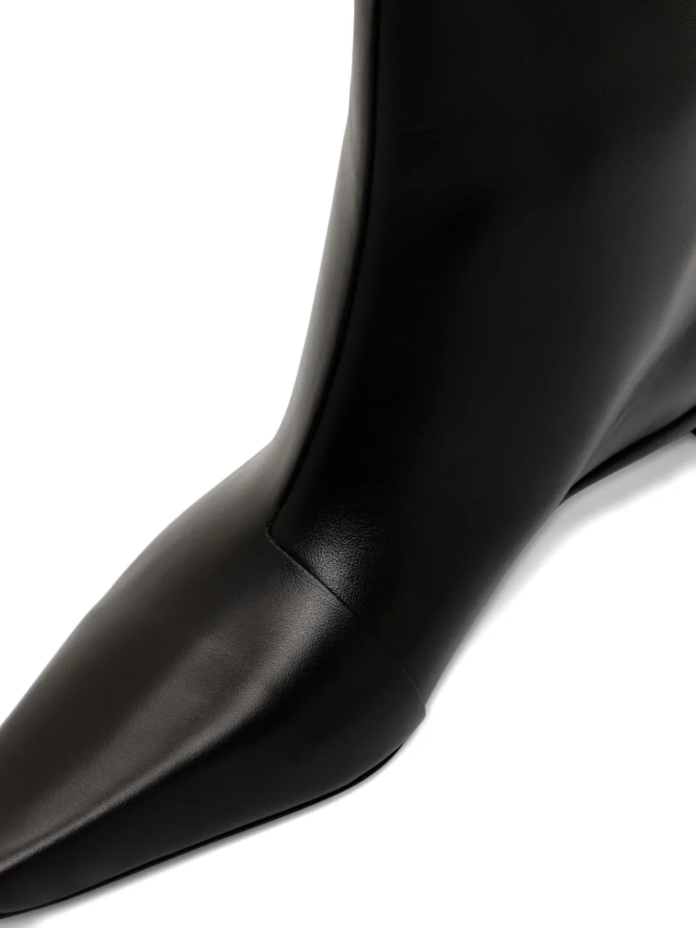 LouLou de Saison 35mm Celine Lds leather pointed-toe ankle boots Black