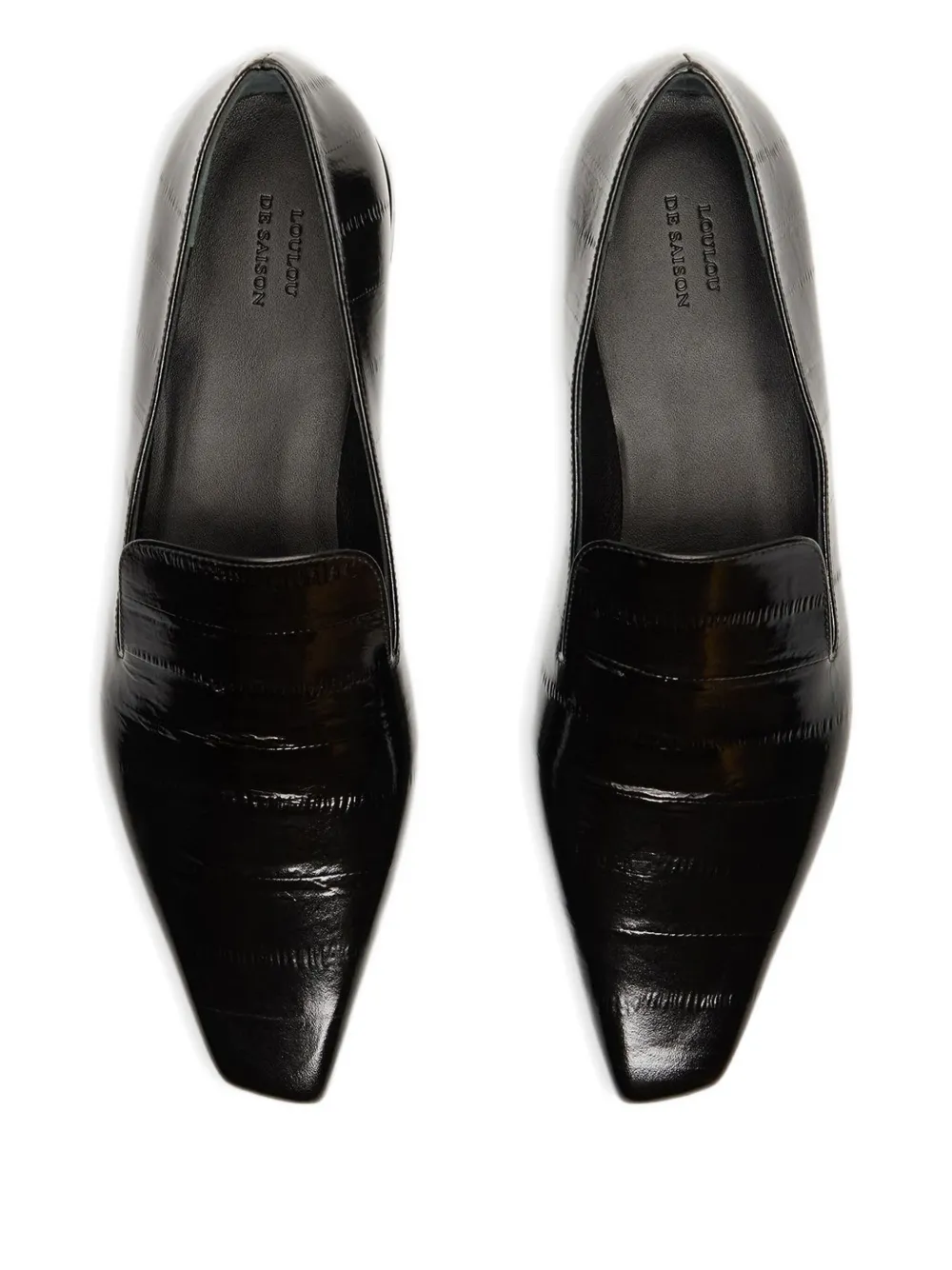 LouLou de Saison Emmet leren loafers Zwart