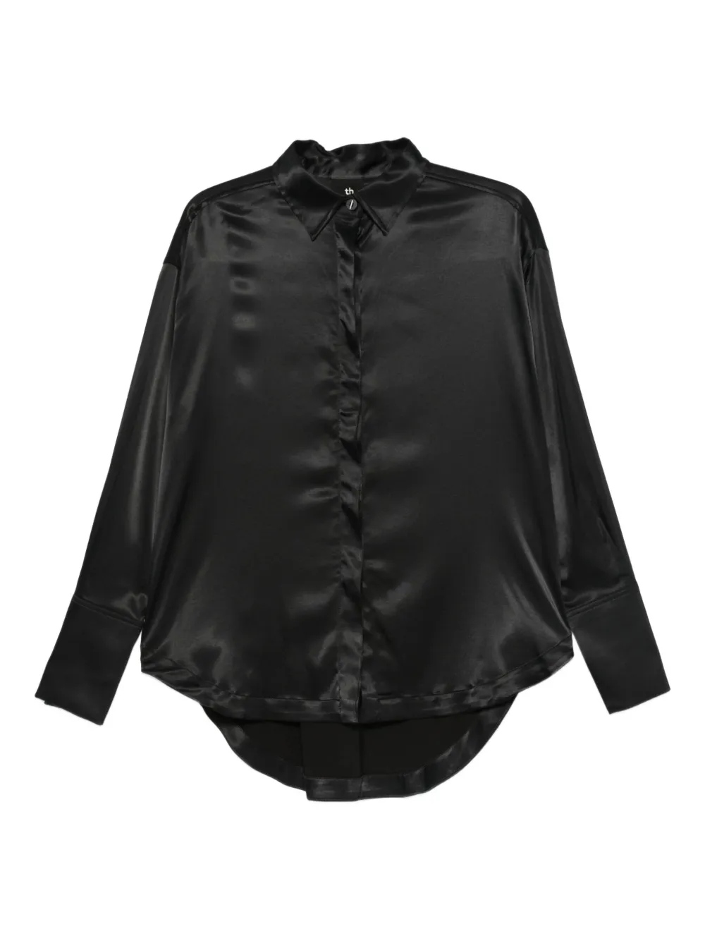 Thom Krom satin-finish shirt | Black | Image 1