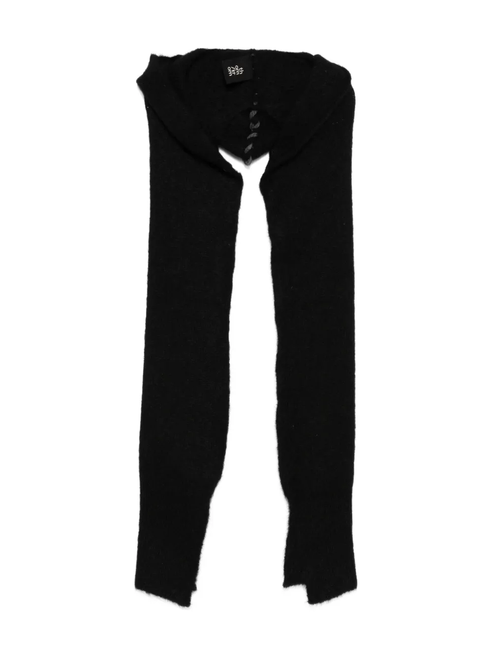 Thom Krom Hooded Alpaca Wool-blend Scarf In Black
