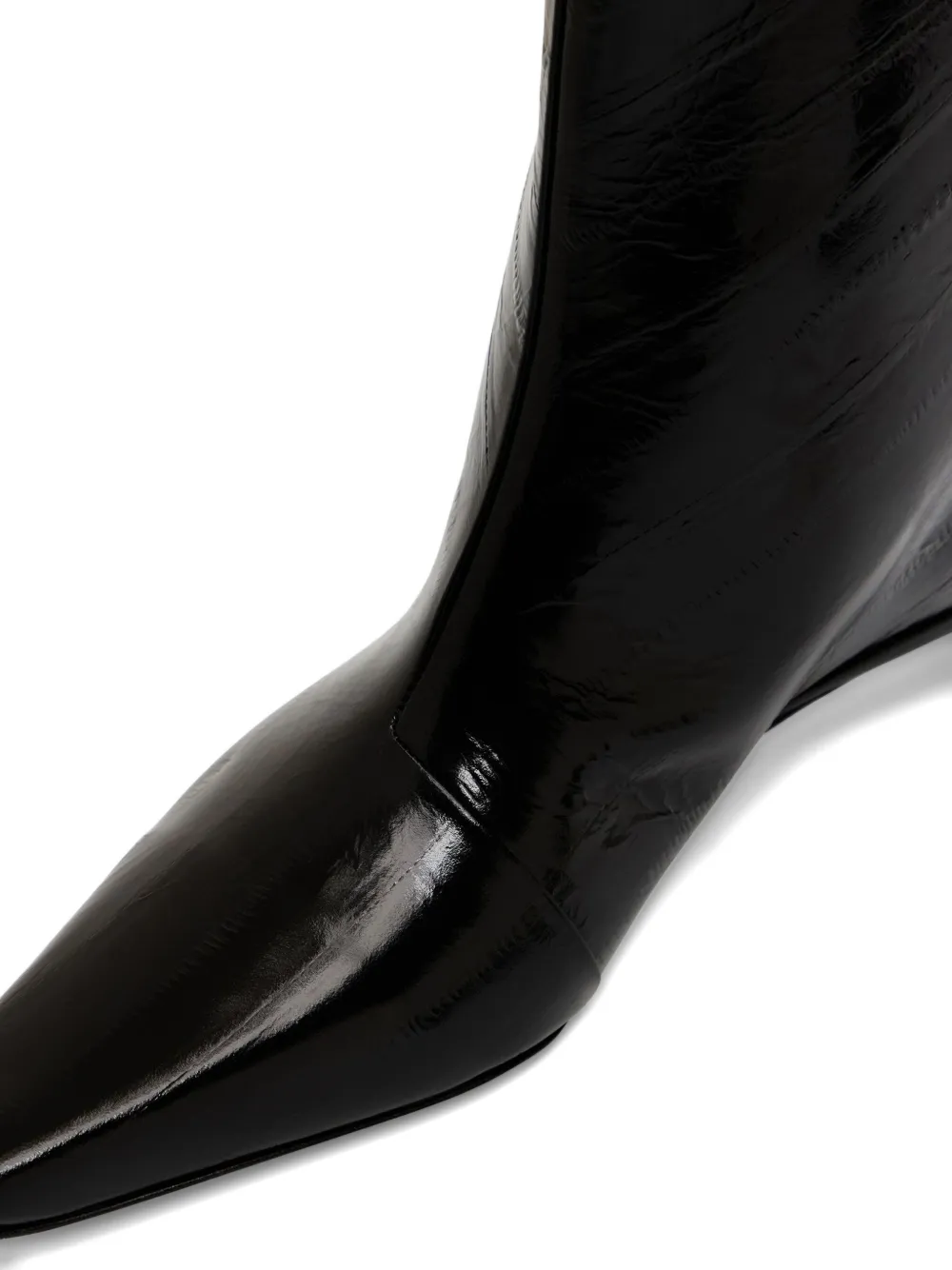 LouLou de Saison 35mm Iman eel-effect leather beveled-toe boots | Ankle Boots | Image 2