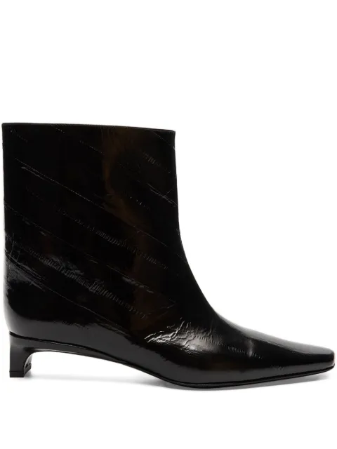 LouLou de Saison 35mm Iman eel-effect leather beveled-toe boots