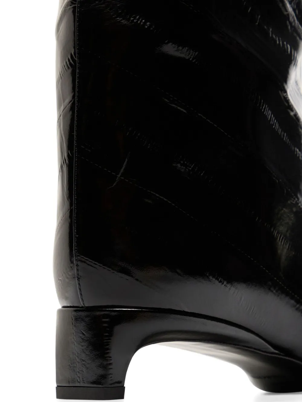 LouLou de Saison 35mm Joan eel-effect leather beveled-toe boots | Knee-High Boots | Image 2