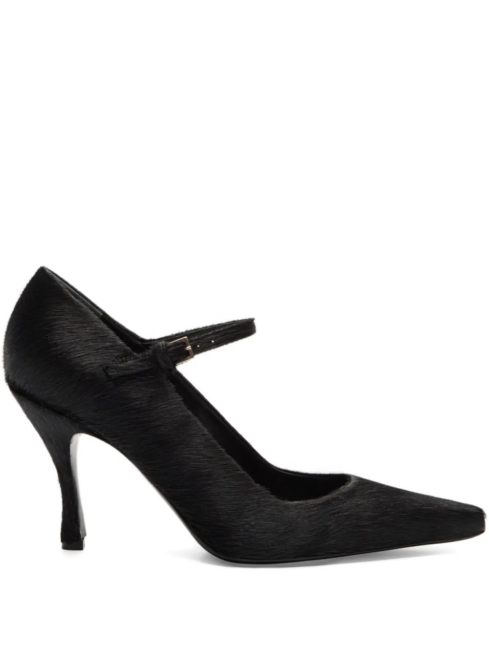 LouLou de Saison 85mm Kabel pony-effect leather pumps Black
