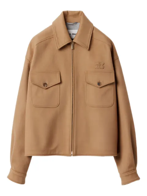 Miu Miu button-flat pocket jacket