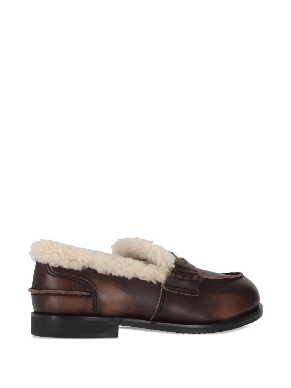Miu shearling loafers Bruin