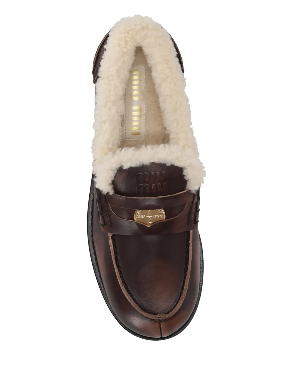 Miu shearling loafers Bruin