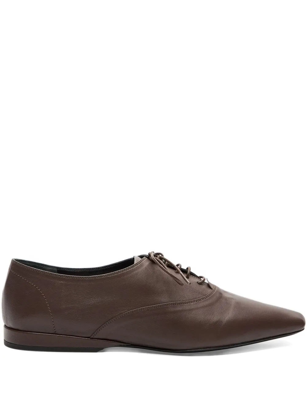 LouLou de Saison Nora LDS beveled-toe lace-up shoes | Brown | Image 1