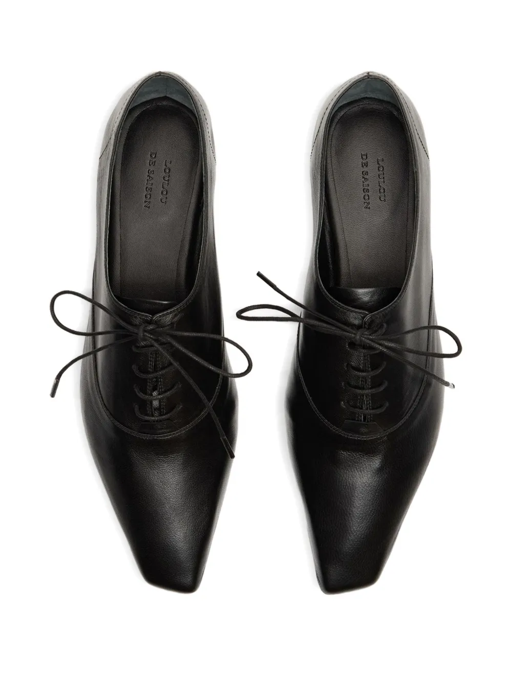 LouLou de Saison Nora LDS beveled-toe lace-up shoes Black