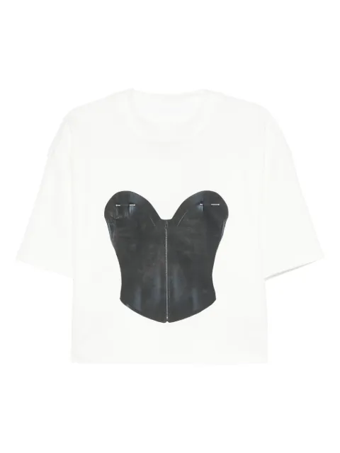 HAMZA t-shirt à imprimé corset