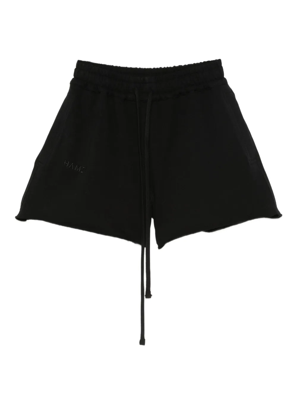 HAMZA drawstring elastic-waist shorts | Black | Image 1