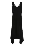 HAMZA asymmetric sleeveless dress - Black