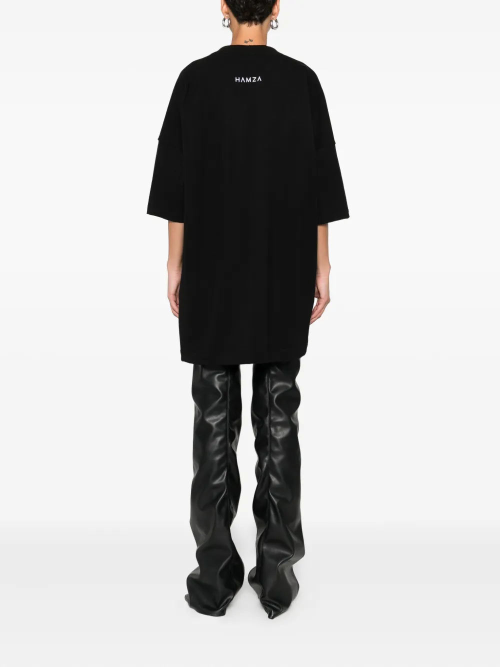 Hamza Felina T-shirt Dress In Black