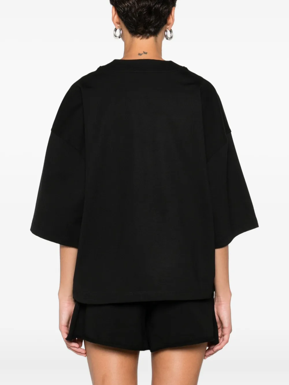 Hamza Rose-print Corset T-shirt In Black