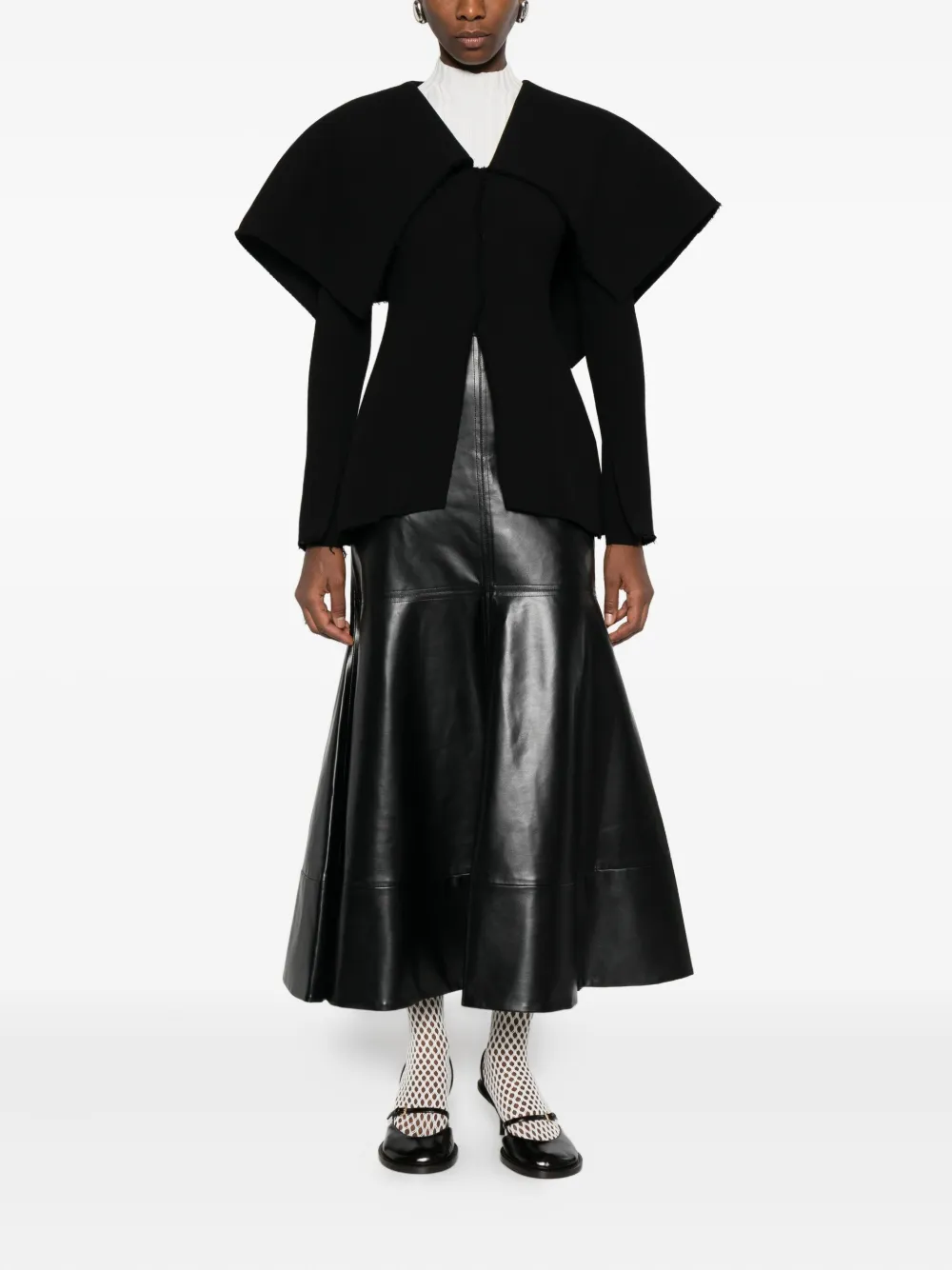 A.W.A.K.E. Mode Langärmelige Jacke mit weitem Kragen | Blazer | Image 2