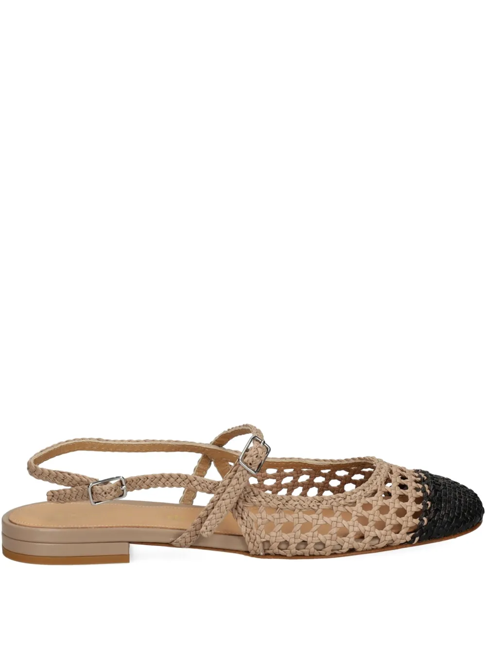 Chantal woven slingback flat pumps | Neutrals | Image 1