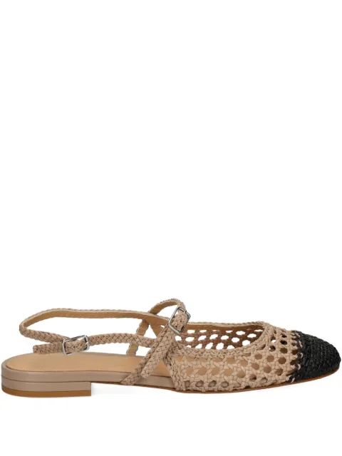 Chantal woven slingback flat pumps