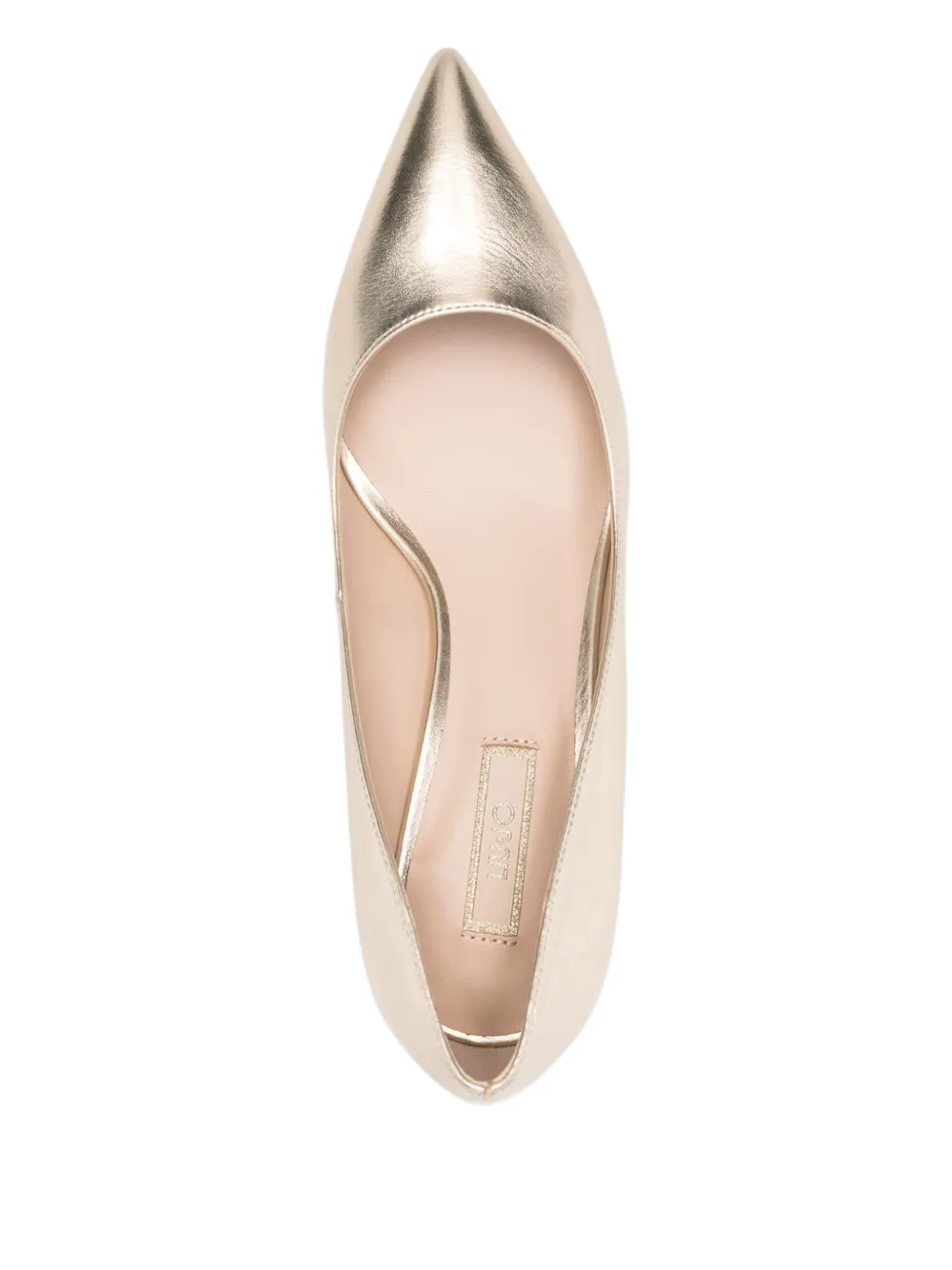 LIU JO 55mm pointed-toe kitten-heel pumps Gold