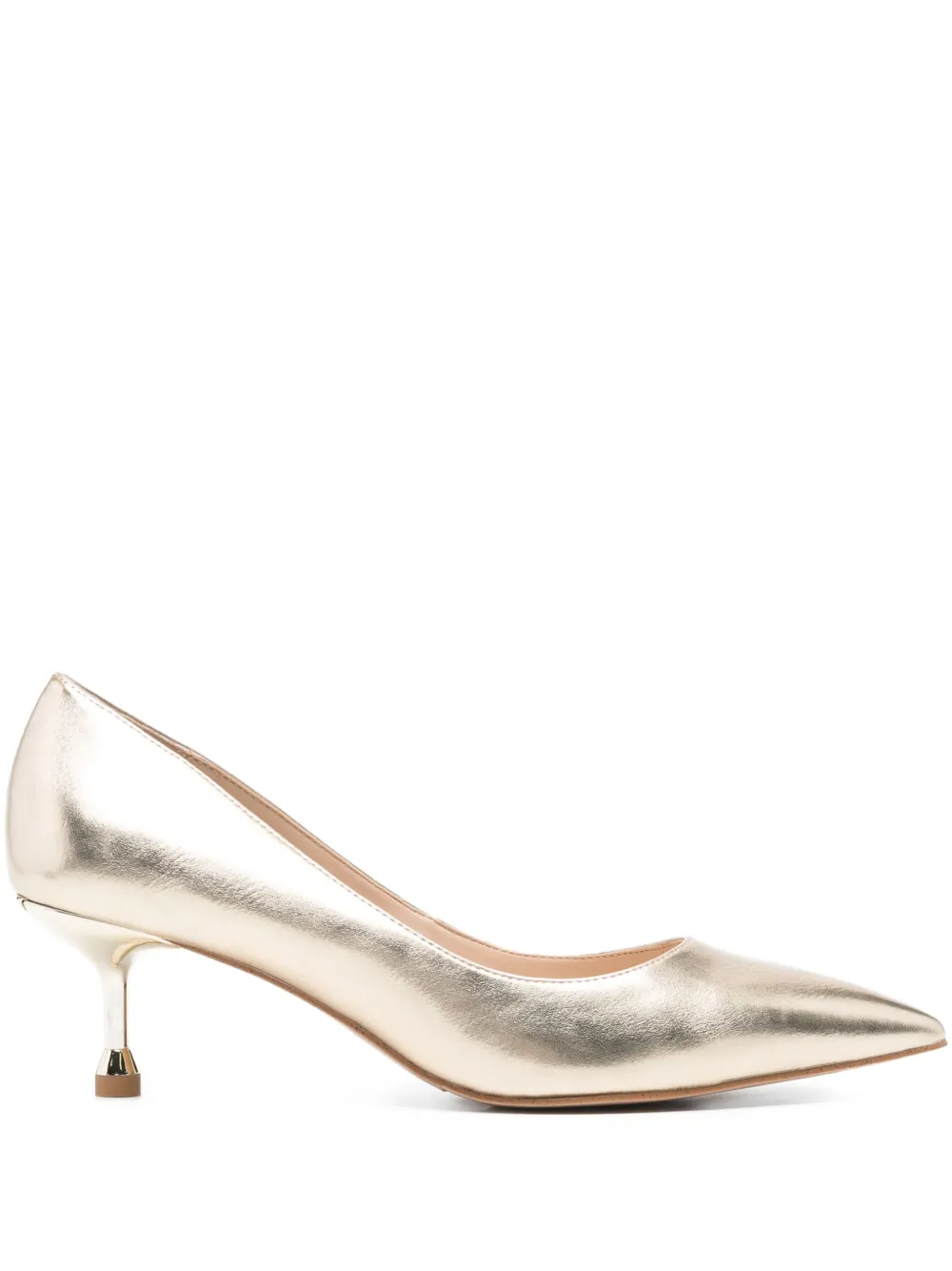 LIU JO 55mm pointed-toe kitten-heel pumps Gold