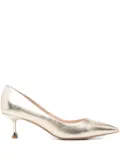 LIU JO 55mm pointed-toe kitten-heel pumps - Gold