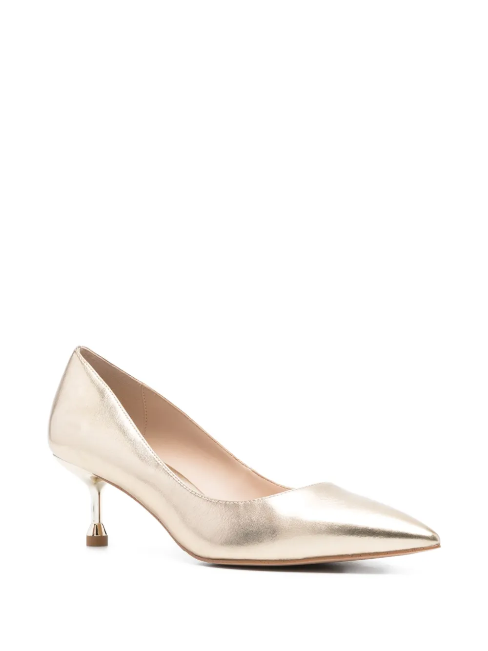 LIU JO 55mm pointed-toe kitten-heel pumps Gold