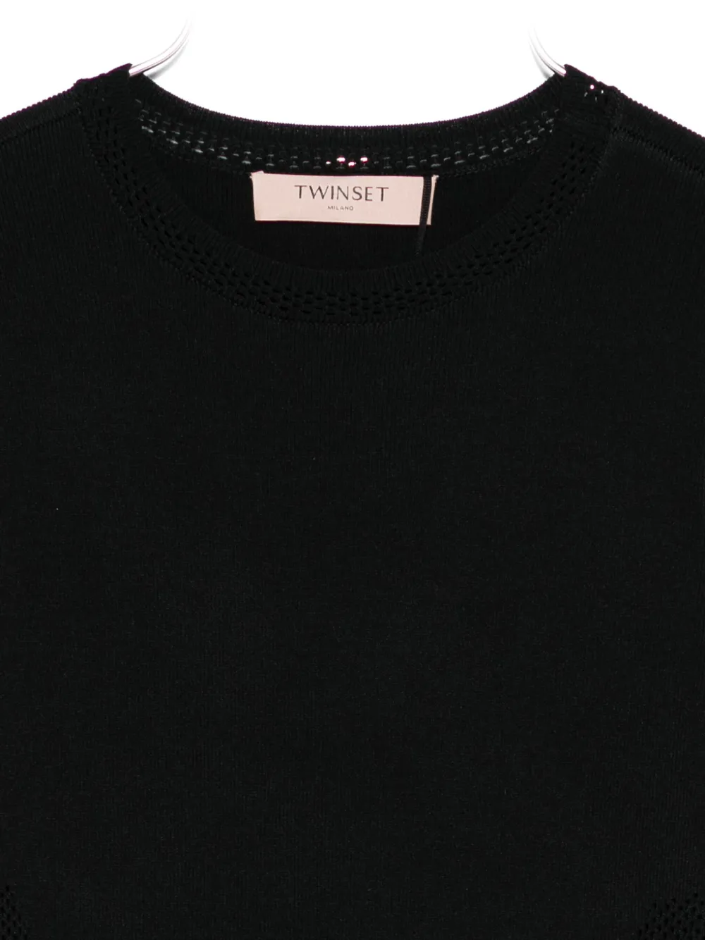 TWINSET Jurk met gewelfde afwerking Zwart