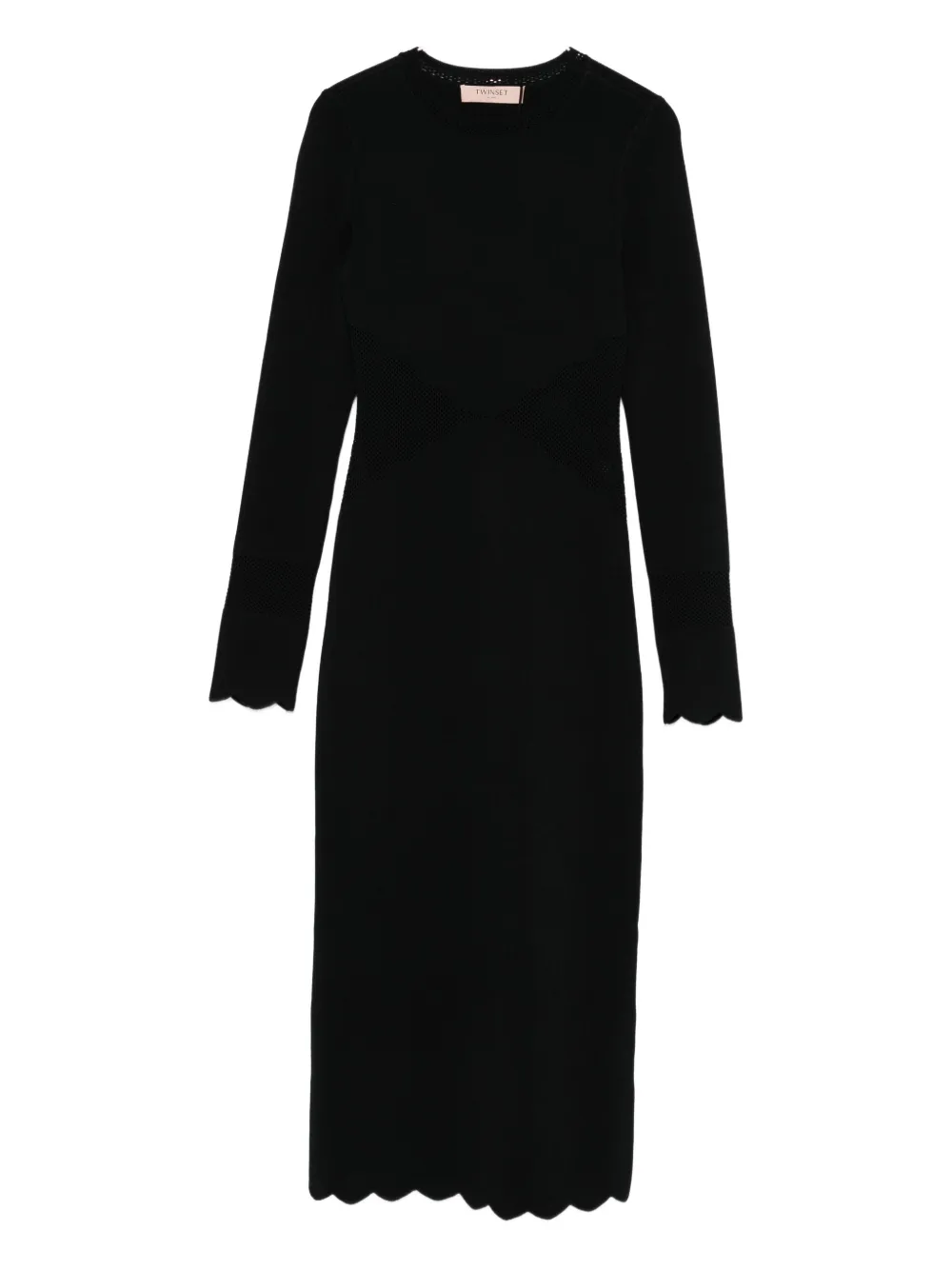 TWINSET scalloped-edge dress - ブラック TWINSET scalloped-edge dress - ブラック