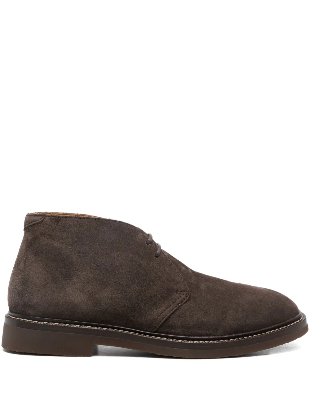 Brunello Cucinelli suede lace-up desert boots Bruin