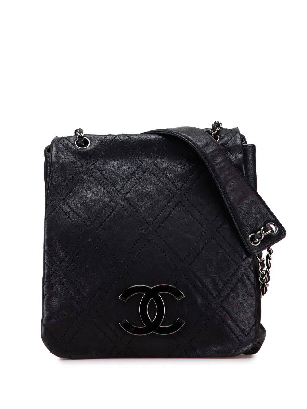 CHANEL Pre-Owned 2005-2006 Large Calfskin Diamond Stitch crossbody bag | Black | Image 1