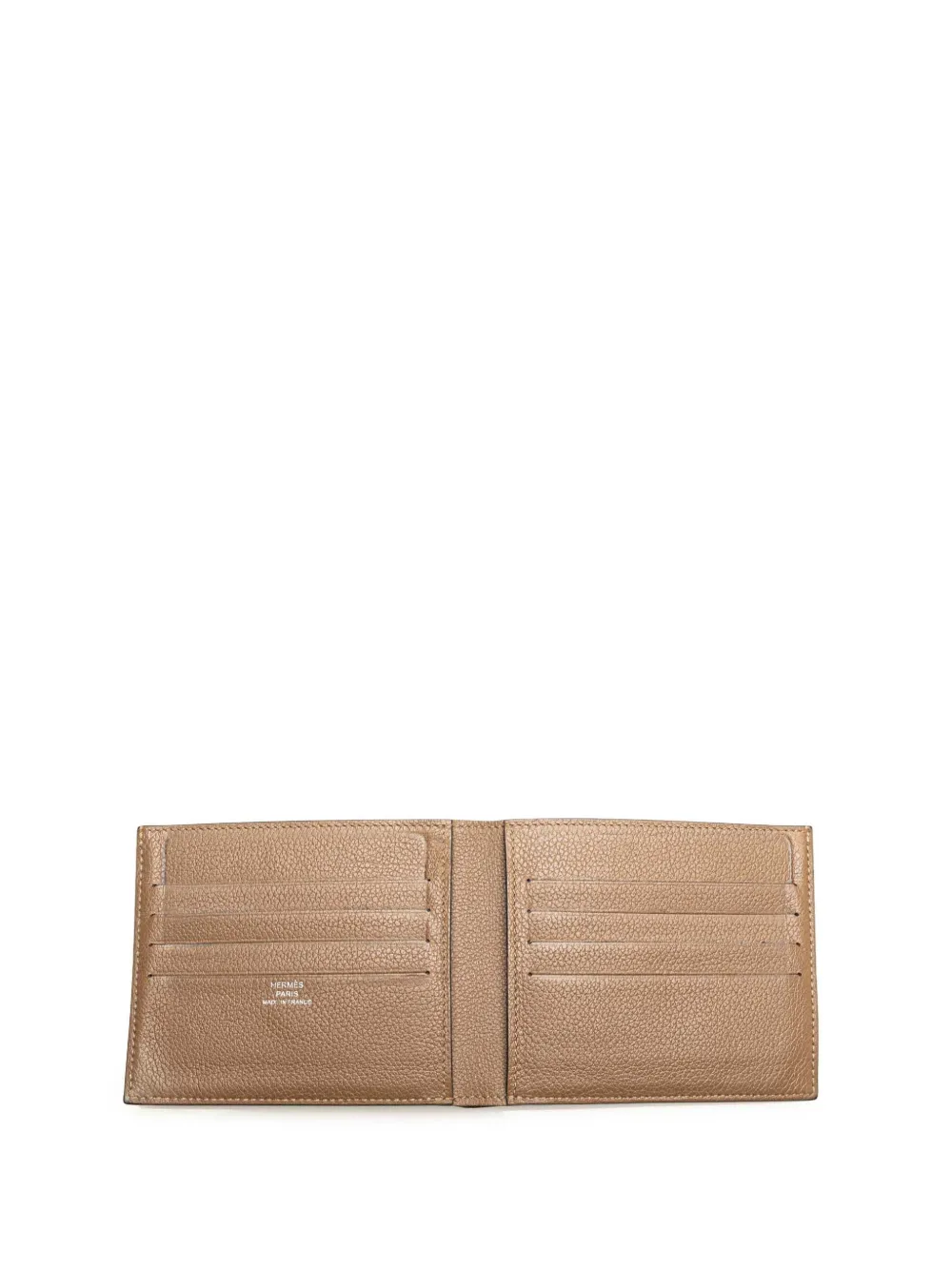 Pre-owned Hermes 2023 Epsom Citizen Twill Compact Wallet Small Wallets In Brown