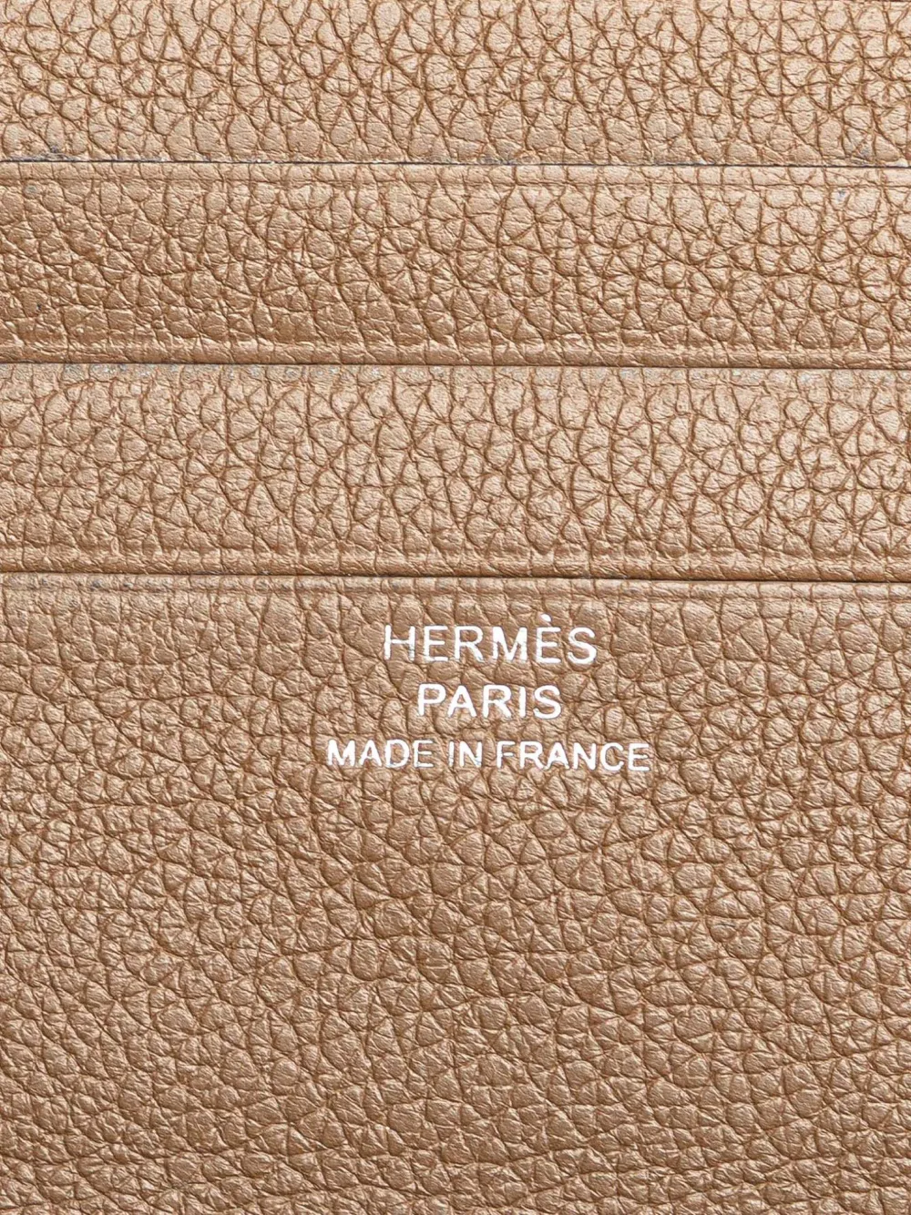 Pre-owned Hermes 2023 Epsom Citizen Twill Compact Wallet Small Wallets In Brown